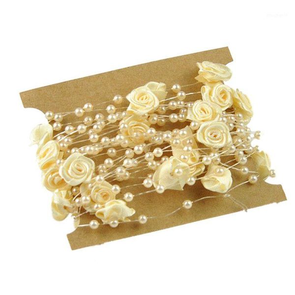 -5 meters fishing line artificial pearls flower beads chain garland flowers wedding party decoration1
-5 meters fishing line artificial pearls flower beads chain garland flowers wedding party decoration1