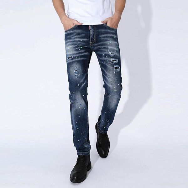 new mens jeans ripped jeans for men torn painted skinny stretch slim trousers long pants embroidery hip hop autumn spring blue1, Blue
new mens jeans ripped jeans for men torn painted skinny stretch slim trousers long pants embroidery hip hop autumn spring blue1, Blue
