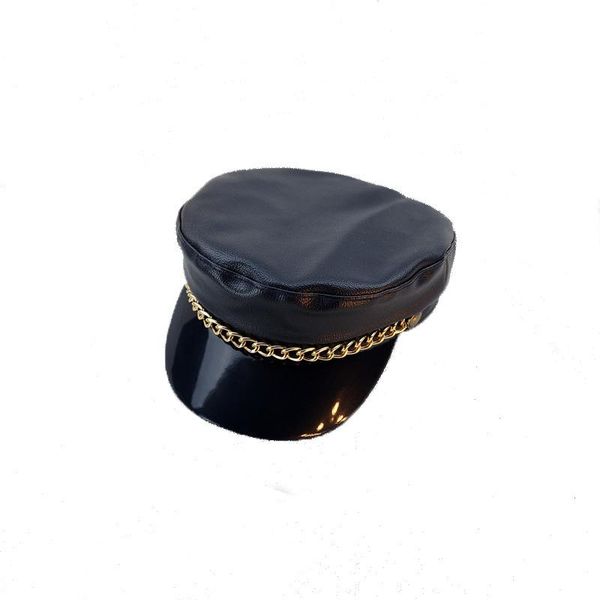 hat women's autumn and winter korean-style pu leather duckbill hat chain fashion beret style winter outdoor cap, Blue;gray
hat women's autumn and winter korean-style pu leather duckbill hat chain fashion beret style winter outdoor cap, Blue;gray