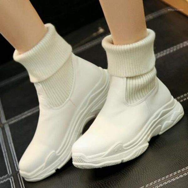 boots autumn winter woman platform leisure knight solid color wild high-mid-tube wool women's botas mujer fa691, Black
boots autumn winter woman platform leisure knight solid color wild high-mid-tube wool women's botas mujer fa691, Black