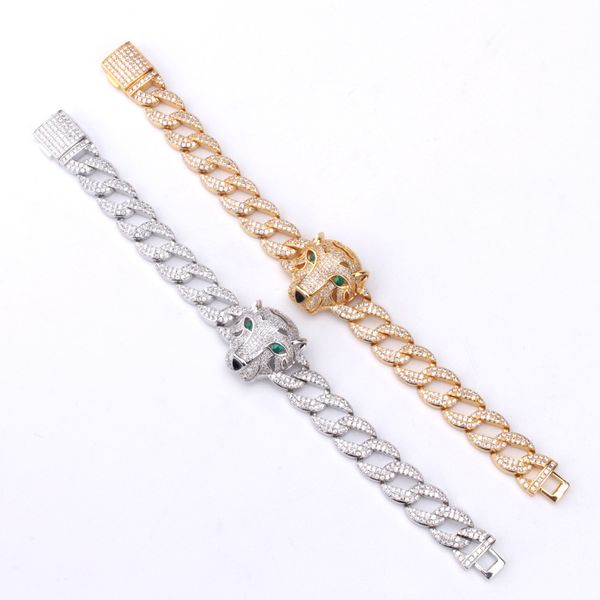 2020 green eyed leopard head domineering cuba chain hip hop chaoren full set zircon universal bracelet for men women jewelry wholesale, Golden;silver
2020 green eyed leopard head domineering cuba chain hip hop chaoren full set zircon universal bracelet for men women jewelry wholesale, Golden;silver