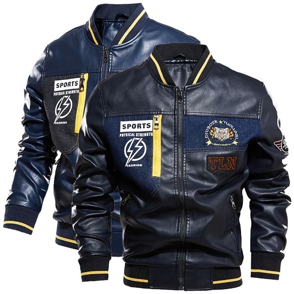 brand fashion winter leather jacket men casual stand collar bomber coat windbreaker jacket retro baseball motorcycle coats 201120, Black
brand fashion winter leather jacket men casual stand collar bomber coat windbreaker jacket retro baseball motorcycle coats 201120, Black