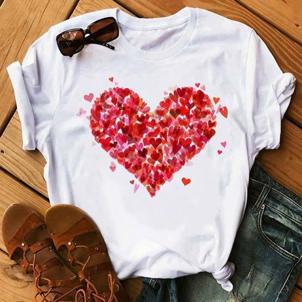 new women t shirts fashion flower heart printed shirts summer cute short sleeves tees korean style female clothes, White
new women t shirts fashion flower heart printed shirts summer cute short sleeves tees korean style female clothes, White