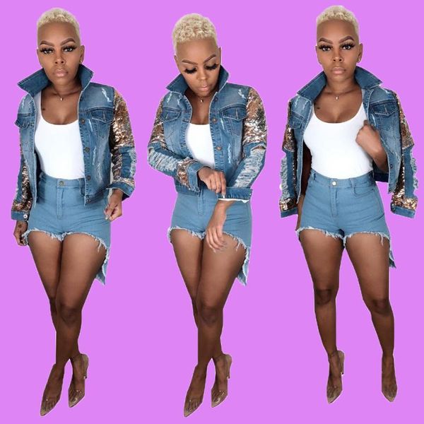 jacket women's sequin washed denim, Black;brown
jacket women's sequin washed denim, Black;brown