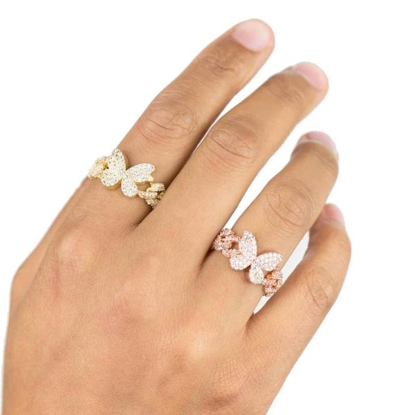 wedding rings cuban chain link cubic zircon butterfly ring silver color pave finger jewelry for women, Slivery;golden
wedding rings cuban chain link cubic zircon butterfly ring silver color pave finger jewelry for women, Slivery;golden