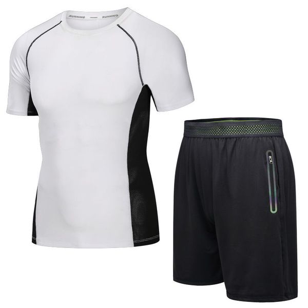 sports suit men's round neck short sleeve quick-drying outdoor jogging suit fitness hiking thin two-piece suit, Gray
sports suit men's round neck short sleeve quick-drying outdoor jogging suit fitness hiking thin two-piece suit, Gray