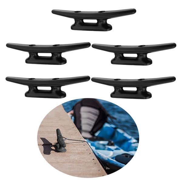 5x rope cleat for boat / marine black nylon 98mm slimline deck cleats
5x rope cleat for boat / marine black nylon 98mm slimline deck cleats