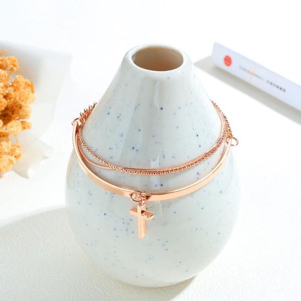 crystal rose gold double chain bracelet dainty double layered tassel bracelet, cross, butterfly, cube, key, hamsa, Golden;silver
crystal rose gold double chain bracelet dainty double layered tassel bracelet, cross, butterfly, cube, key, hamsa, Golden;silver