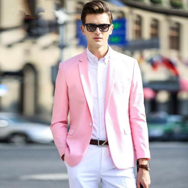 pink men suits jacket fashion handsome bridegroom wedding dress jacket latest design one button formal suits1, White;black
pink men suits jacket fashion handsome bridegroom wedding dress jacket latest design one button formal suits1, White;black