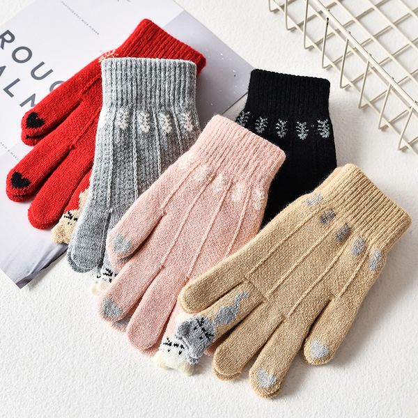 winter cold protection jacquard gloves touch screen warmth thickening plus fluffy gloves female cute cat knitted gloves, Blue;gray
winter cold protection jacquard gloves touch screen warmth thickening plus fluffy gloves female cute cat knitted gloves, Blue;gray