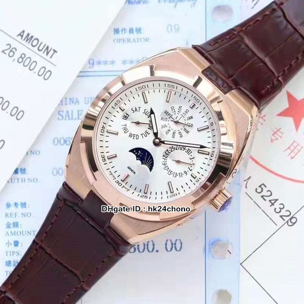 new overseas rose gold case 4300v/000r-b064 automatic mens watch white dial moon phase perpetual calendar gents watches brown leather strap, Slivery;brown
new overseas rose gold case 4300v/000r-b064 automatic mens watch white dial moon phase perpetual calendar gents watches brown leather strap, Slivery;brown