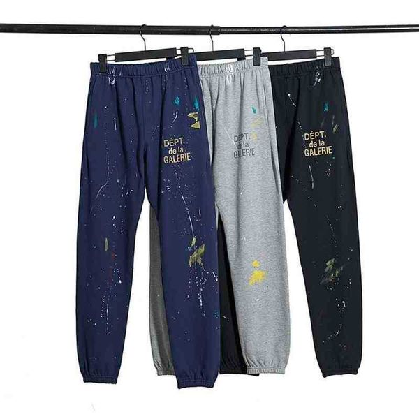 2022 galery high street dept wash hand-painted splash ink graffiti couple leisure leggings sports pants, Black
2022 galery high street dept wash hand-painted splash ink graffiti couple leisure leggings sports pants, Black
