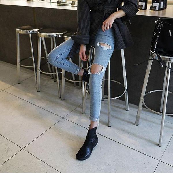 push up skinny denim jeans femme high waist ripped hole stretch female pencil jeans streetwear women denim pants 2020, Blue
push up skinny denim jeans femme high waist ripped hole stretch female pencil jeans streetwear women denim pants 2020, Blue
