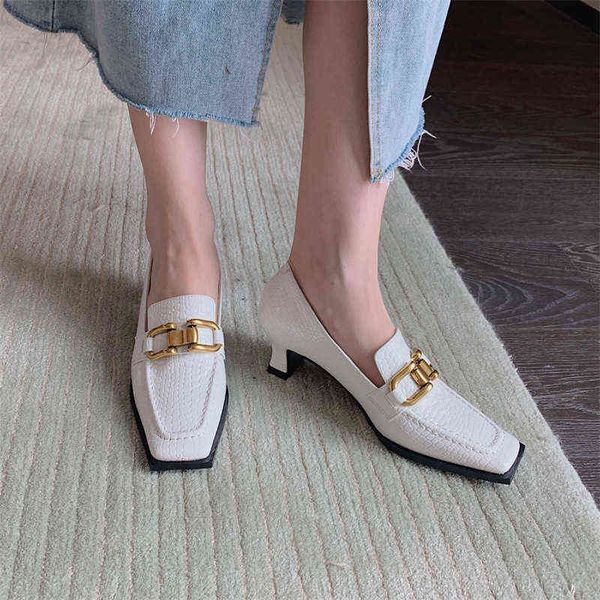 early spring 2022 korean version of small square head, thin heel, middle heel, metal button toe wrap shoes, low heel single shoes, stone, Black
early spring 2022 korean version of small square head, thin heel, middle heel, metal button toe wrap shoes, low heel single shoes, stone, Black