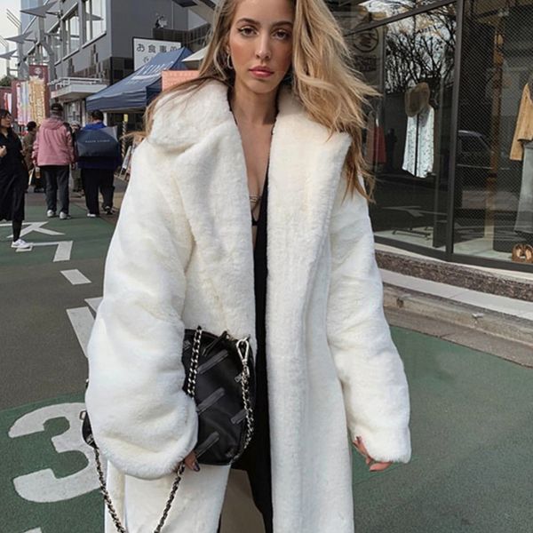 2021 female winter faux marten white luxury long fur loose lapel elegant warm thick coat plus size stuffed c5np, Black
2021 female winter faux marten white luxury long fur loose lapel elegant warm thick coat plus size stuffed c5np, Black