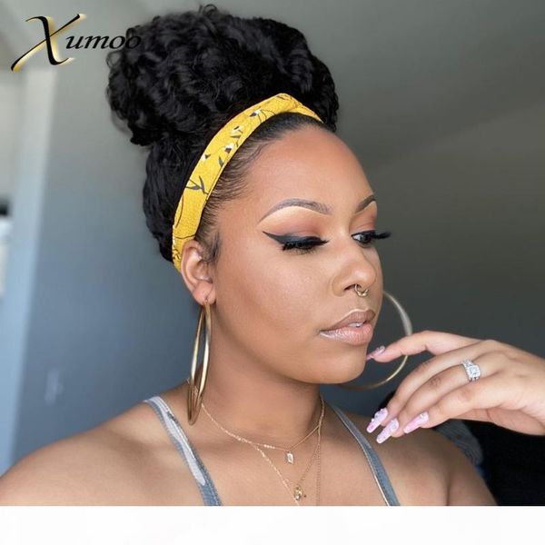 xumoo headband wig remy hair wigs black kinky curly human hair wigs full machine made none lace for black women, Black;brown
xumoo headband wig remy hair wigs black kinky curly human hair wigs full machine made none lace for black women, Black;brown