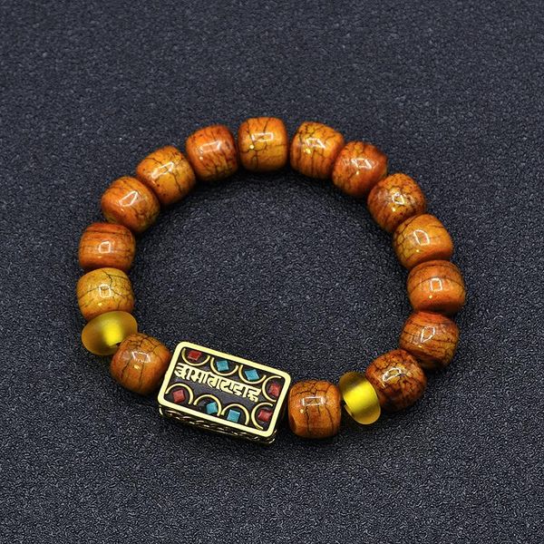 wholesale handmade natural yak bone bracelet retro personality bracelet vintage style bronze inlaid six-word mantra, Black
wholesale handmade natural yak bone bracelet retro personality bracelet vintage style bronze inlaid six-word mantra, Black