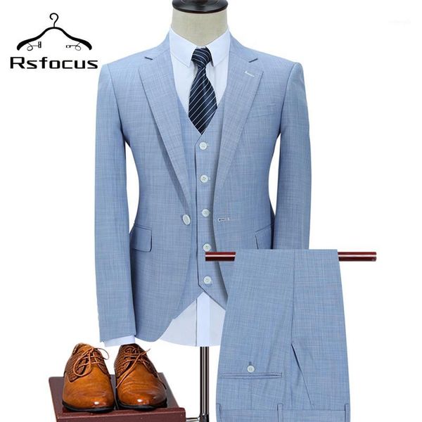 rsfocus slim fit men suits for wedding luxury dark blue light blue mens business formal suits spring autumn 3 piece suit tz0031, White;black
rsfocus slim fit men suits for wedding luxury dark blue light blue mens business formal suits spring autumn 3 piece suit tz0031, White;black