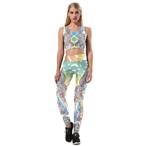 3d digital print exercise yoga pants women's two piece sports suit for ladies fashion print jogging suit vest with chest support design, White
3d digital print exercise yoga pants women's two piece sports suit for ladies fashion print jogging suit vest with chest support design, White