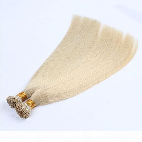 elibess hair -thick end i tip sticker hair extensions 1g strand 100 strands lot prebonded human hairs, Black