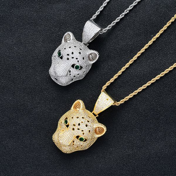 punk style cz brass leopard head pendant necklace stainless steel twisted chain jewelry, Silver
punk style cz brass leopard head pendant necklace stainless steel twisted chain jewelry, Silver