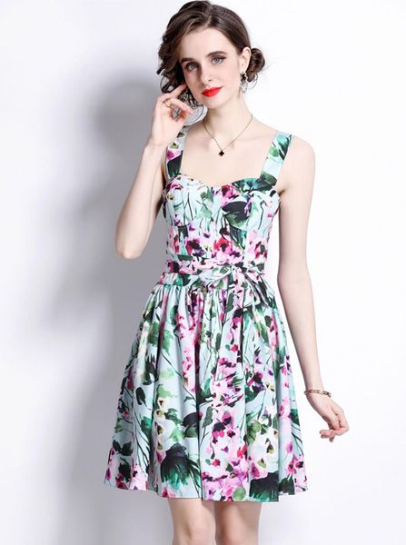 100% polyester women summer beach holiday dress camisole with sashes slming leisure vestidos fashion floral printing dresses, Black
100% polyester women summer beach holiday dress camisole with sashes slming leisure vestidos fashion floral printing dresses, Black