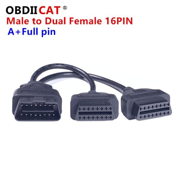 50/100pcs obdiicat 16pin obd 2 splitter adapter extension cable male to dual female y connector 16 pin
50/100pcs obdiicat 16pin obd 2 splitter adapter extension cable male to dual female y connector 16 pin