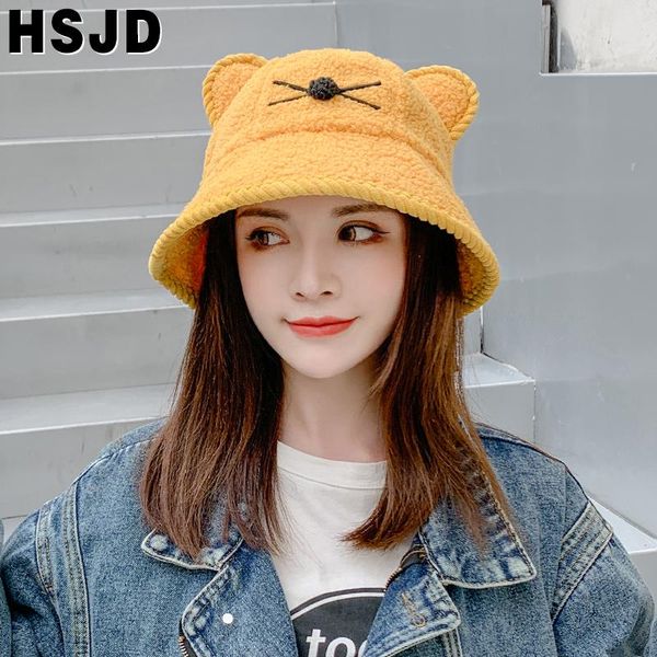 wide brim hats cute cat ear faux fur winter bucket for women korean thick warm wool fishing cap panama female velvet fisherman hat, Blue;gray
wide brim hats cute cat ear faux fur winter bucket for women korean thick warm wool fishing cap panama female velvet fisherman hat, Blue;gray