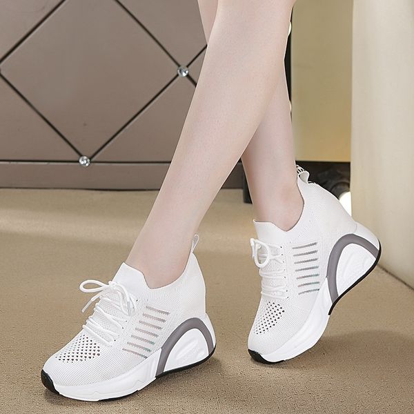 height increasing women fashion sneakers summer flying knitting wedges casual shoes breathable lace up platform sneakers xu011 y200424, Black
height increasing women fashion sneakers summer flying knitting wedges casual shoes breathable lace up platform sneakers xu011 y200424, Black