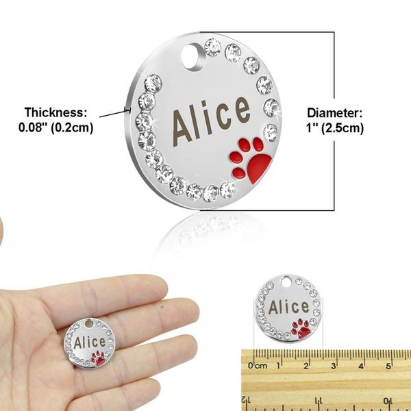 6pcs/lot pet dog cat id tags blank stainless steel round paw name tag dog collar accessories pendant for dogs cats a wmtoli
6pcs/lot pet dog cat id tags blank stainless steel round paw name tag dog collar accessories pendant for dogs cats a wmtoli