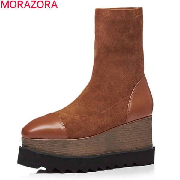 morazora 2020 genuine leather boots wedgs platform ladies shoes autumn winter classic ankle boots for woman black 1026
morazora 2020 genuine leather boots wedgs platform ladies shoes autumn winter classic ankle boots for woman black 1026