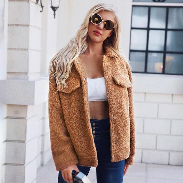 women's fur & faux coat womens autumn winter warm soft single breasted lamb jacket turn-down collar overcoat casual outerwear 7q2144, Black
women's fur & faux coat womens autumn winter warm soft single breasted lamb jacket turn-down collar overcoat casual outerwear 7q2144, Black