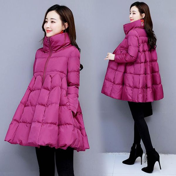 women's down & parkas 2021 winter brand women jacket coat fashion loose stand collar cotton overcoat warm thick outwear personality des, Black
women's down & parkas 2021 winter brand women jacket coat fashion loose stand collar cotton overcoat warm thick outwear personality des, Black