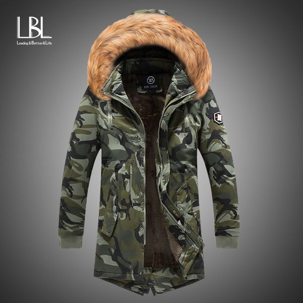 new mens camo parka camouflage jacket winter hooded velvet thick windproof coat men warm male's medium-long military parkas 201118, Black
new mens camo parka camouflage jacket winter hooded velvet thick windproof coat men warm male's medium-long military parkas 201118, Black