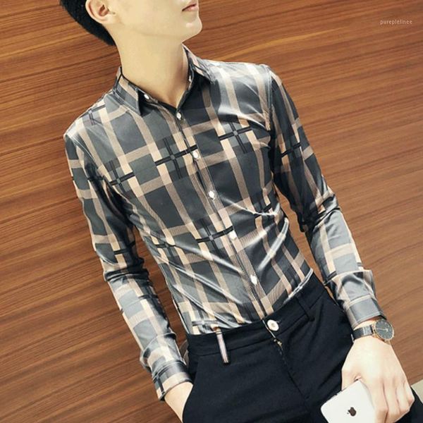 2020 fashion men's plaid shirts casual slim long sleeve shirts men dress formal business streetwear social shirt chemise homme1, White;black
2020 fashion men's plaid shirts casual slim long sleeve shirts men dress formal business streetwear social shirt chemise homme1, White;black