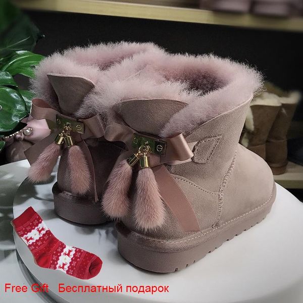 новая мода натуральной зимы boots ботинки снежка женщин real wool теплые подлинная овчины кожа non-slip женская обувь, Black 
новая мода натуральной зимы boots ботинки снежка женщин real wool теплые подлинная овчины кожа non-slip женская обувь, Black