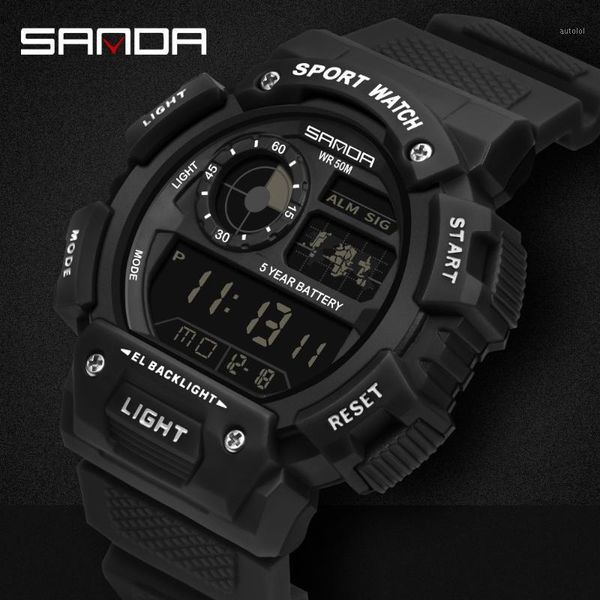 sanda sports men's watches led digital watch male 30m waterproof s clock relogio masculino1, Slivery;brown
sanda sports men's watches led digital watch male 30m waterproof s clock relogio masculino1, Slivery;brown
