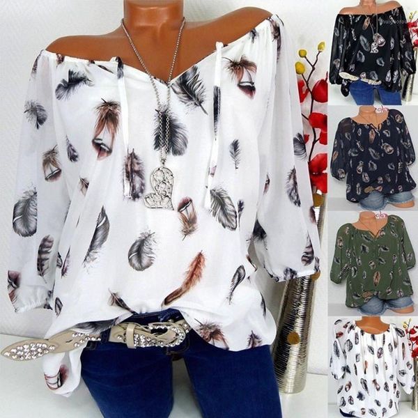 fashion 5xl plus large size women's blouses summer new leisure blouse white loose feather print v neck half sleeve shirts1
fashion 5xl plus large size women's blouses summer new leisure blouse white loose feather print v neck half sleeve shirts1