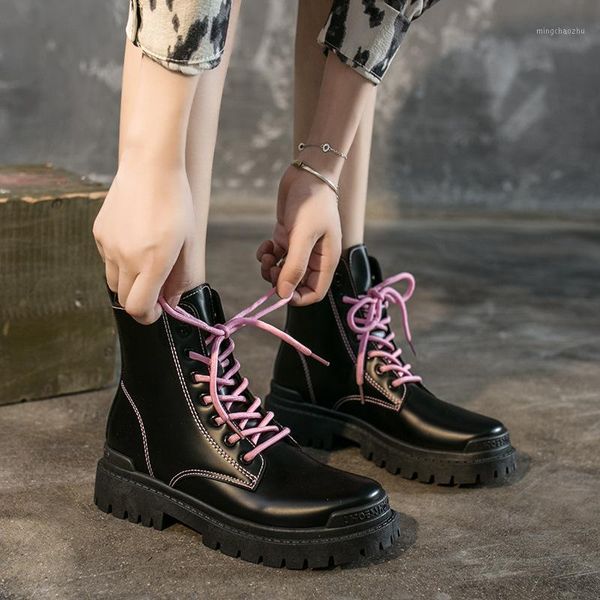 boots women ankle autumn leather with beautiful laces short british style casual black shoes 9h071
boots women ankle autumn leather with beautiful laces short british style casual black shoes 9h071