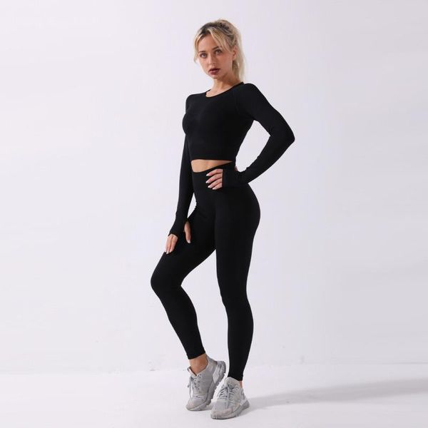 yoga outfits seamless suit 2 piece women sportwear set sport leggings long sleeve crop elastic gym running fitness workout clothes, White;red
yoga outfits seamless suit 2 piece women sportwear set sport leggings long sleeve crop elastic gym running fitness workout clothes, White;red