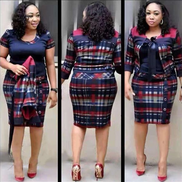 hgte spring and summer new small suit jacket dress set two-piece stitching jacket african casual women's office two-piece suit, Gray
hgte spring and summer new small suit jacket dress set two-piece stitching jacket african casual women's office two-piece suit, Gray