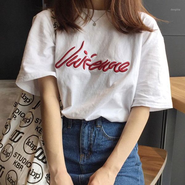 harajuku letter embroidery funny t shirts women korean kawaii clothes 2020 summer ladies casual streetwear basic tshirt new1, White
harajuku letter embroidery funny t shirts women korean kawaii clothes 2020 summer ladies casual streetwear basic tshirt new1, White