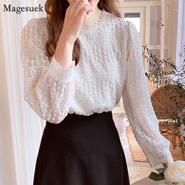 fashion lace white shirt women casual loose pleated elegant women shirts blouses office lady long sleeve blusas mujer 118401 
fashion lace white shirt women casual loose pleated elegant women shirts blouses office lady long sleeve blusas mujer 118401