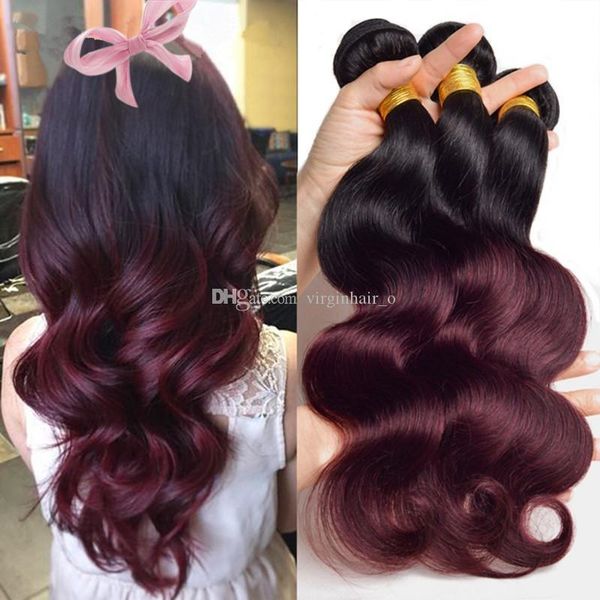 8a brazilian human hair weaves burgundy ombre body wave 3 bundles two tone colored 1b 99j red wine ombre wavy hair weft extensions, Black
8a brazilian human hair weaves burgundy ombre body wave 3 bundles two tone colored 1b 99j red wine ombre wavy hair weft extensions, Black