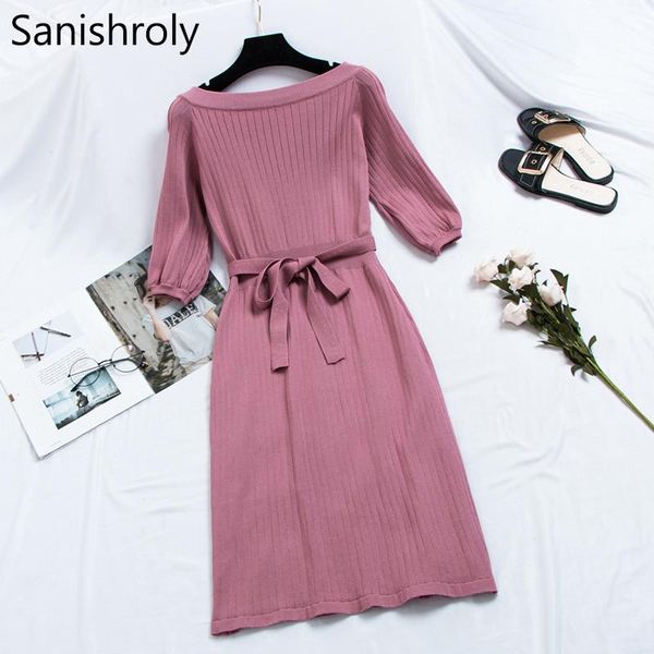 casual dresses sanishroly 2021 autumn lantern sleeve sweater dress women sashes slash neck knitted ladies long vestidos se317, Black;gray
casual dresses sanishroly 2021 autumn lantern sleeve sweater dress women sashes slash neck knitted ladies long vestidos se317, Black;gray
