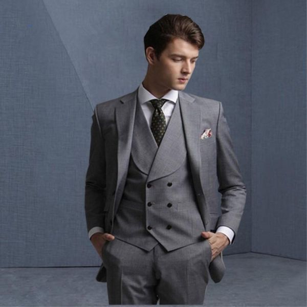 men's suits & blazers smoking gray classic slim fit suit double-breasted vest groom wedding dress 3 piece jacket pants, White;black
men's suits & blazers smoking gray classic slim fit suit double-breasted vest groom wedding dress 3 piece jacket pants, White;black