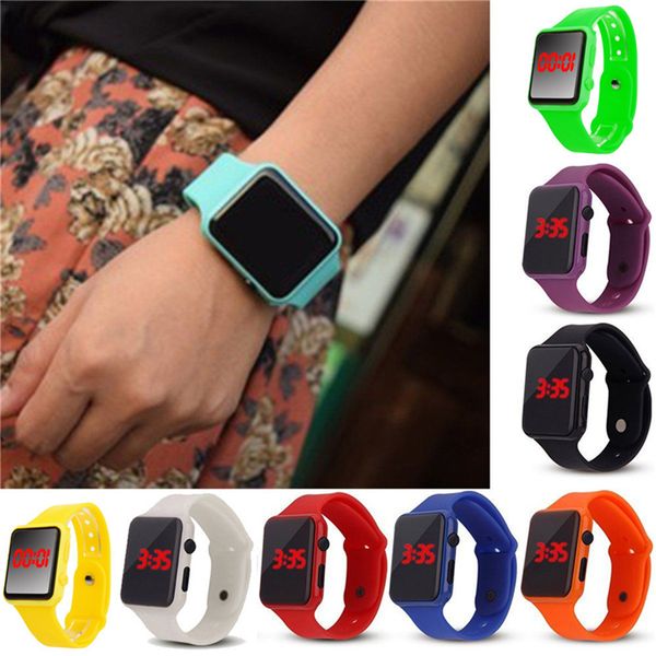 children's electronic led watch designer watch led light watch men women wristwatch slicone quartz watches 12color e121406, Blue
children's electronic led watch designer watch led light watch men women wristwatch slicone quartz watches 12color e121406, Blue