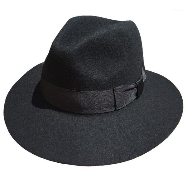 wide brim hats fashion black wool felt fedora hat for men or women -7 cm brim1, Blue;gray
wide brim hats fashion black wool felt fedora hat for men or women -7 cm brim1, Blue;gray