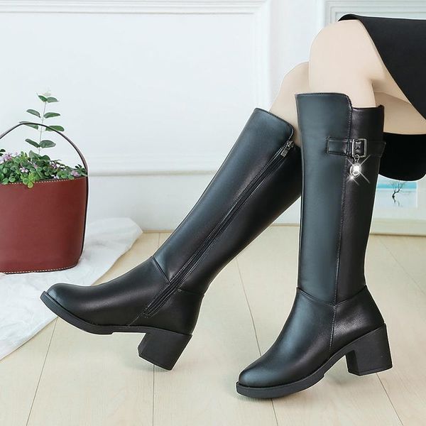 plus size square high heels long boots black leather women boots shoes woman warm plush winter zipper knee high
plus size square high heels long boots black leather women boots shoes woman warm plush winter zipper knee high