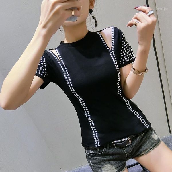women's t-shirt add colors off shoulder diamonds tshirt 2021 spring summer women o-neck short sleeve shirt clothes t937221, White
women's t-shirt add colors off shoulder diamonds tshirt 2021 spring summer women o-neck short sleeve shirt clothes t937221, White